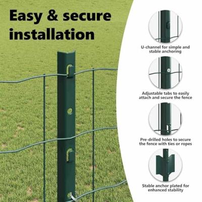 VidaXL Hek met paal groen 1,2 x 25 m staal