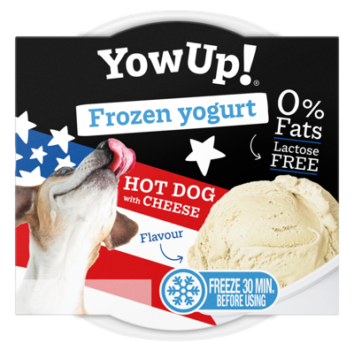 YowUp! Frozen Yoghurt Hot dog met Kaas