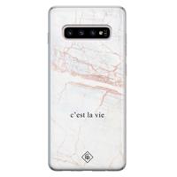 Samsung Galaxy S10 Plus siliconen telefoonhoesje - C'est la vie - thumbnail