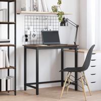 Tafel Gerookt eiken 100 x 50 x 76,5 cm Engineered hout en staal - thumbnail