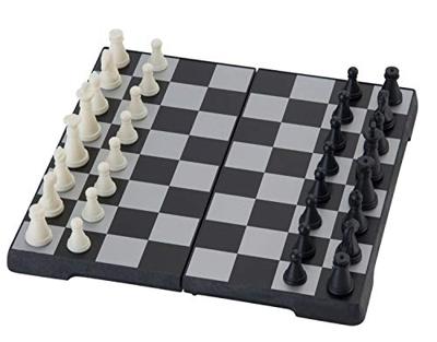 Longfield games Schaakset reisspel 16x16 cm inklapbaar zwart Longfield games Schaakset reisspel 16x16 cm inklapbaar zwart