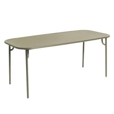 Petite Friture Week-end tuintafel 180x85 met dicht blad jade groen Petite Friture Week-end tuintafel 180x85 met dicht blad jade groen