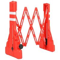 Verkeersbarrires inklapbaar 210x50x105 cm rood - thumbnail