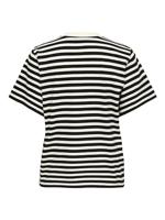 Only Onllivina S/s Stripe Tee Jrs Noos T-shirt Korte Mouw Cloud Dancer Black Stripes - thumbnail