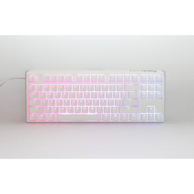 Ducky one 3 classic pure white tkl, toetsenbord (wit, us lay-out, cherry mx speed silver, rgb led, double-shot pbt, hot-swappable, quack mechanics, 80%)