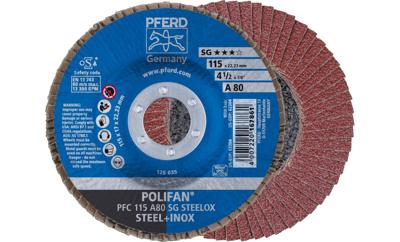 PFERD TOOLS 67708115 PFC 115 A 80 SG STEELOX Lamellenschijf Diameter 115 mm Boordiameter 22.23 mm RVS, Staal 10 stuk(s)