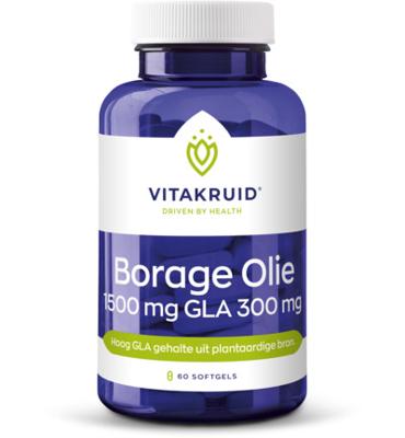 Vitakruid Borage Olie 1500mg GLA 300mg uit plantaardige bron