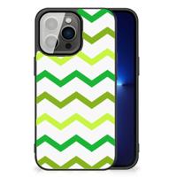 iPhone 13 Pro Back Case Zigzag Groen - thumbnail