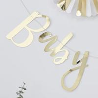 Gouden Babyshower Letterslinger (1.5m) - thumbnail