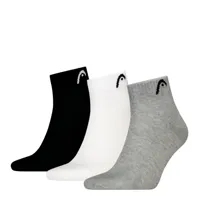 HEAD Quartersokken Training 3-pack Grijs / Wit / Zwart-43/46 - thumbnail