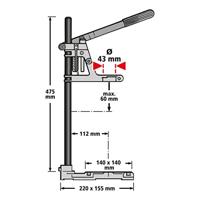 Wolfcraft Boorstandaard | Met rondzuil | 1 stuk - 3406000 - thumbnail