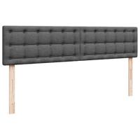 Ottoman bed met matras 200x200 cm stof donkergrijs - thumbnail