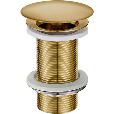 Wiesbaden Caral Open Afvoerplug 5/4" Verlengd Geborsteld Messing