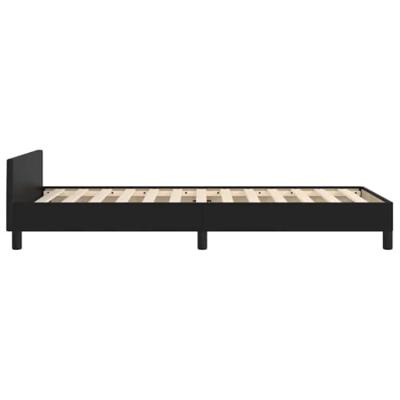 Bedframe met hoofdeinde zonder matras 80x200 cm zwart