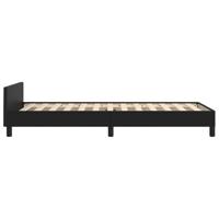 Bedframe met hoofdeinde zonder matras 80x200 cm zwart - thumbnail