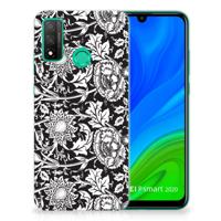 Huawei P Smart 2020 | TPU Case | Black Flowers - thumbnail
