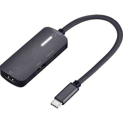 Renkforce RF-USBHA-400 USB 3.2 Gen 1-hub 3 poorten Met USB-C stekker Zwart