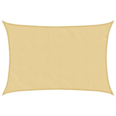 VidaXL Zonnezeil 4,5x3,5 m 100% polyester oxford zandkleurig