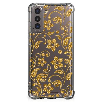 Samsung Galaxy S21 Case Gouden Bloemen Samsung Galaxy S21 Case Gouden Bloemen