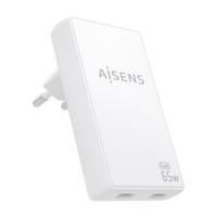 Oplader Aisens ASCH-65W2P077-W Wit 65 W - thumbnail