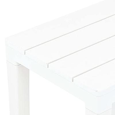 VidaXL Tuinbanken 2 st kunststof wit VidaXL Tuinbanken 2 st kunststof wit
