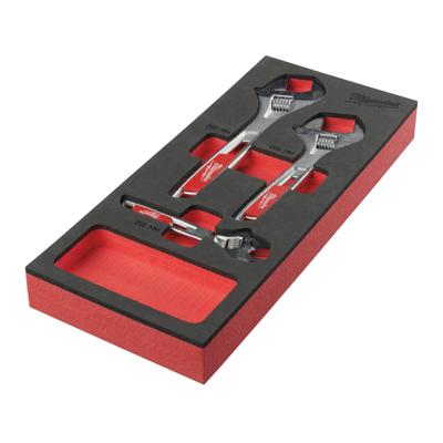 Milwaukee TOOLGUARD™ Foam inlay verstelbare moersleutelset 3-delig - 4932492397