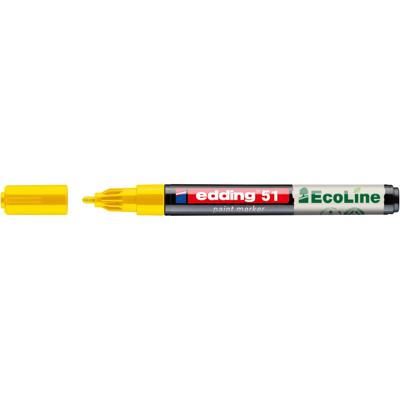 Paintmarker edding 51 eco waterbasis 1-2mm geel