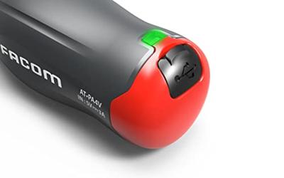 Facom ATPA4V.J23PB E-PROTWIST elektrische schroevendraaierset [24-delig] USB-C oplaadbaar - sleuf, Phillips , Pozidriv , 6-kant in koffer