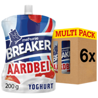 Melkunie Breaker Original Yoghurt Aardbei 6 x 200 g bij Jumbo - thumbnail