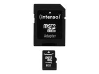Intenso High Performance microSDHC-kaart 8 GB Class 10 Incl. SD-adapter - thumbnail