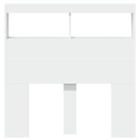 Hoofdbordkast met LED-verlichting 100x17x102 cm wit - thumbnail