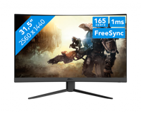 MSI Optix G32CQ4 Curved Gaming Monitor - 32 Inch, 16:9 WQHD (2560 x 1440), 2K, VA, 165 Hz, 1 ms, 1500R, FreeSync Premium, DisplayPort, HDMI, Anti-Flicker, Less Blue light, Frameless, Black - thumbnail
