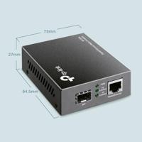 TP-Link MC220L netwerk media converter 1000 Mbit/s Multimode, Single-mode Zwart - thumbnail