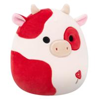 Jazwares Squishmallows knuffel pluche - claudio the red mushroom cow - 19cm - thumbnail