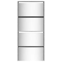 Schoenenkast met spiegel 4-laags 63x17x134 cm grijs sonoma - thumbnail