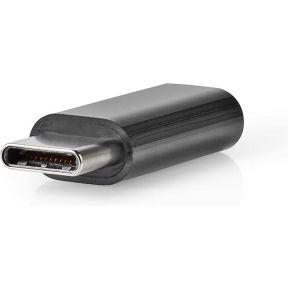 USB-Adapter | USB 2.0 | USB-C Male | USB Micro-B Female | 480 Gbps | Verguld | Antraciet