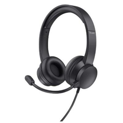 Trust HS-150 ANALOGUE PC HEADSET On Ear headset Kabel Zwart Computer