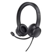 Trust HS-150 Analoge PC Headset Headset Zwart - thumbnail