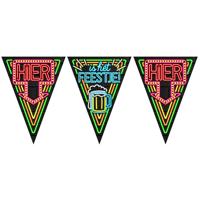 Neon Party Vlaggen - Feestje (10 m) - thumbnail