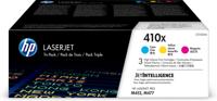 HP Toner 410X Origineel Combipack Cyaan, Magenta, Geel 5000 bladzijden CF252XM - thumbnail