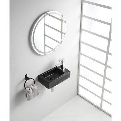 Wiesbaden Rhea M Fontein 40x22x11cm Keramiek Mat Zwart Rechts