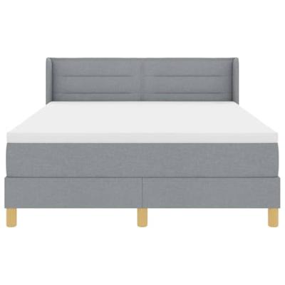 Boxspringbed met matras Lichtgrijs 200 x 160 cm Polyester