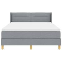 Boxspringbed met matras Lichtgrijs 200 x 160 cm Polyester - thumbnail