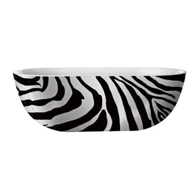 Vrijstaande Bad Best Design 180x86 cm Zebra Acryl Bicolor Zwart Wit Vrijstaande Bad Best Design 180x86 cm Zebra Acryl Bicolor Zwart Wit