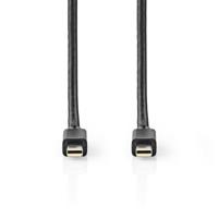 Nedis CCGB37504BK20 Mini-displayport - Mini-displayport-kabel Mini-displayport Male - Mini-displayport Male 2,0 M Zwart - thumbnail