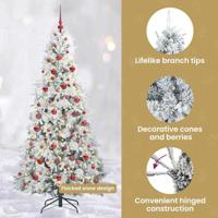 VidaXL Kunstmatige inklapbare kerstboom wit 180 cm pe en pvc - thumbnail