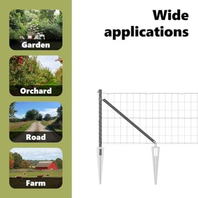 VidaXL Hek met paal grijs 0,8 x 10 m staal en pvc