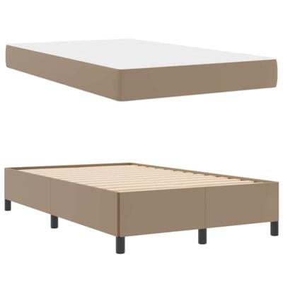 Bedframe met matras Cappuccino 120 x 190 cm Kunstleer