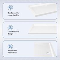 VidaXL Douchebak rechthoekig 80x110 cm abs wit - thumbnail