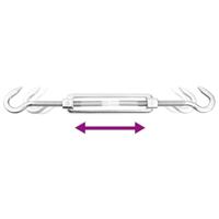 9-delige Zonneschermaccessoireset roestvrij staal - thumbnail